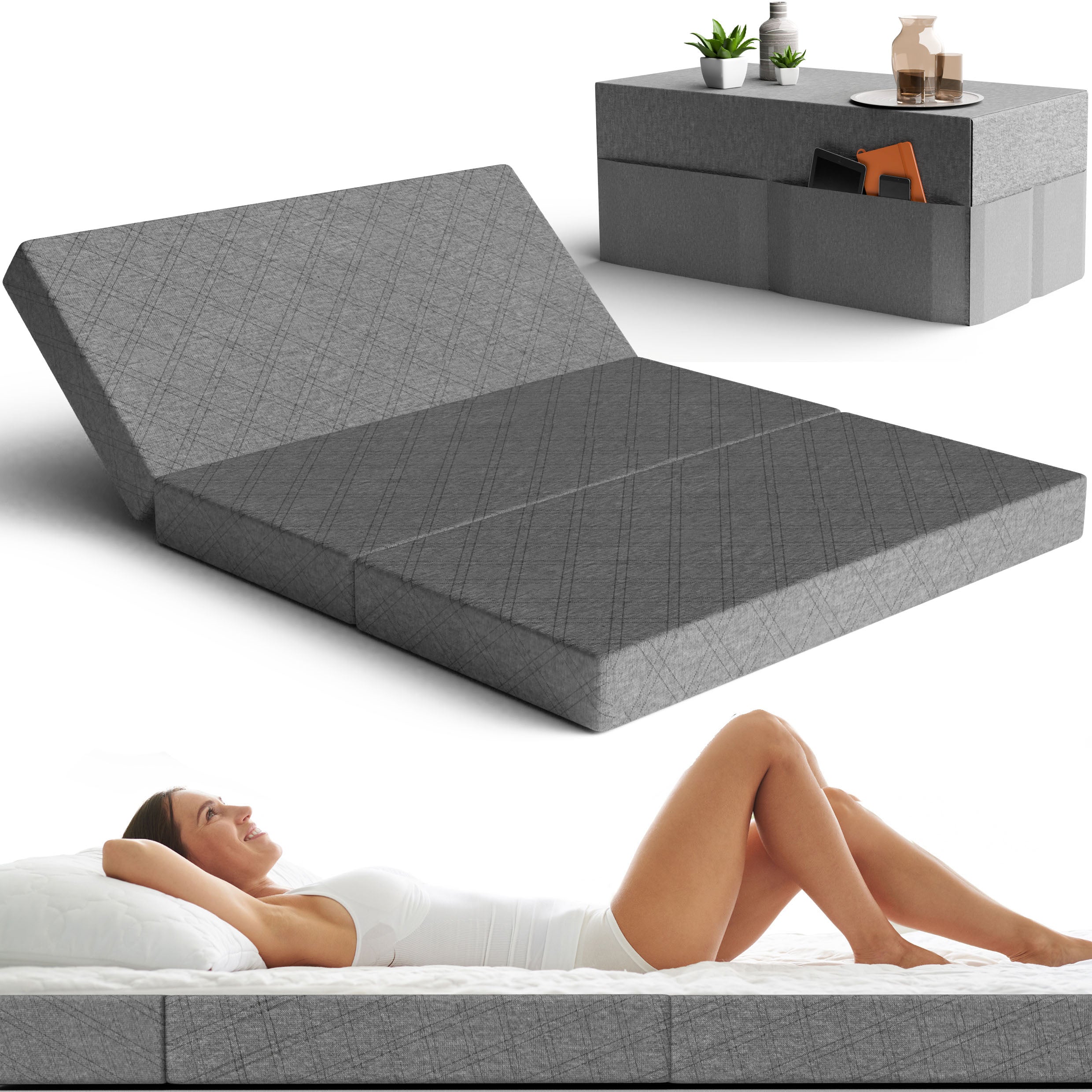 Klappmatratze aus Memory Foam für Gäste