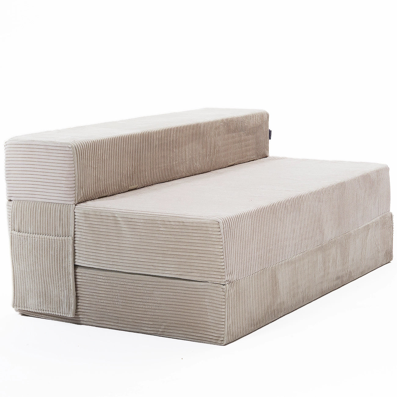 Klappmatratze Beige 120 x 200 cm mit Lehne / Schlafsofa