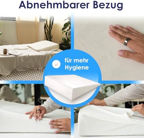 Bett-Keilkissen 80 cm Reflux Weiß DYNMC YOU