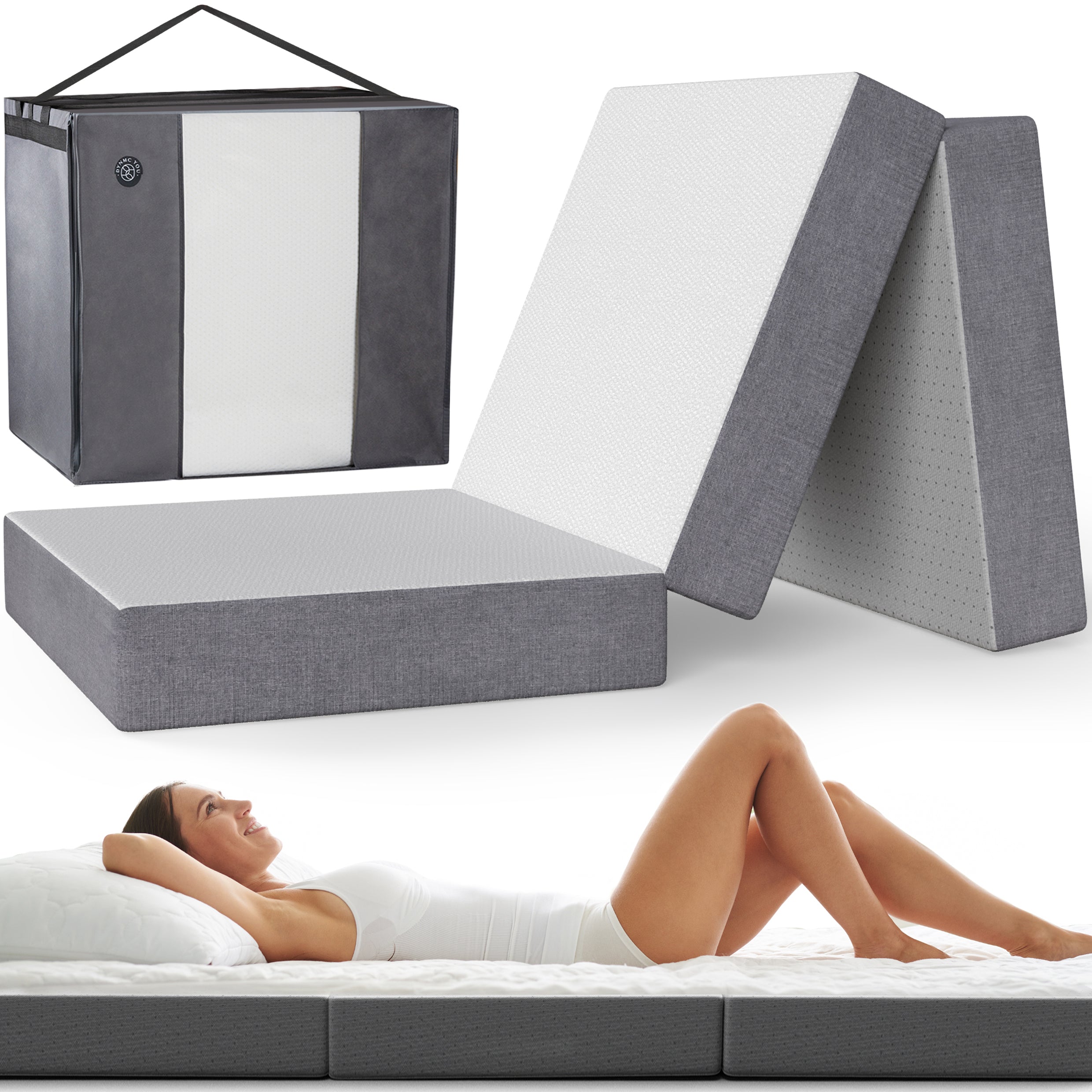 Klappmatratze 75 x 195 cm | Memory Foam Gästematratze