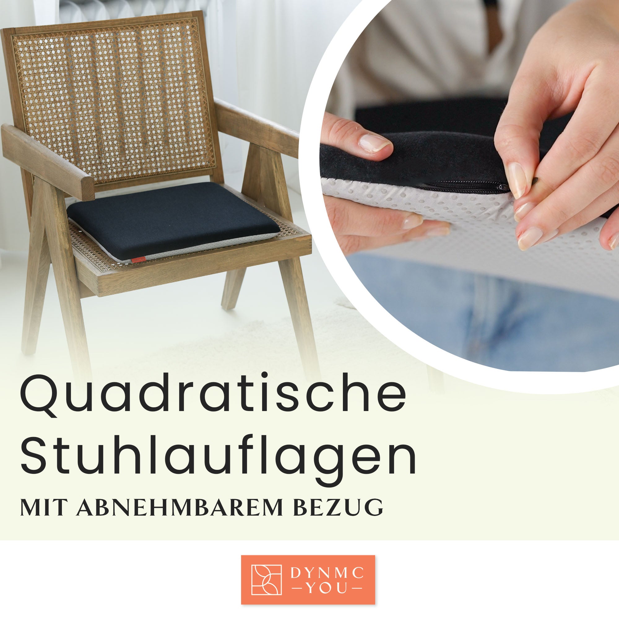 Eckiges Stuhlkissen - 2er / 4er Set