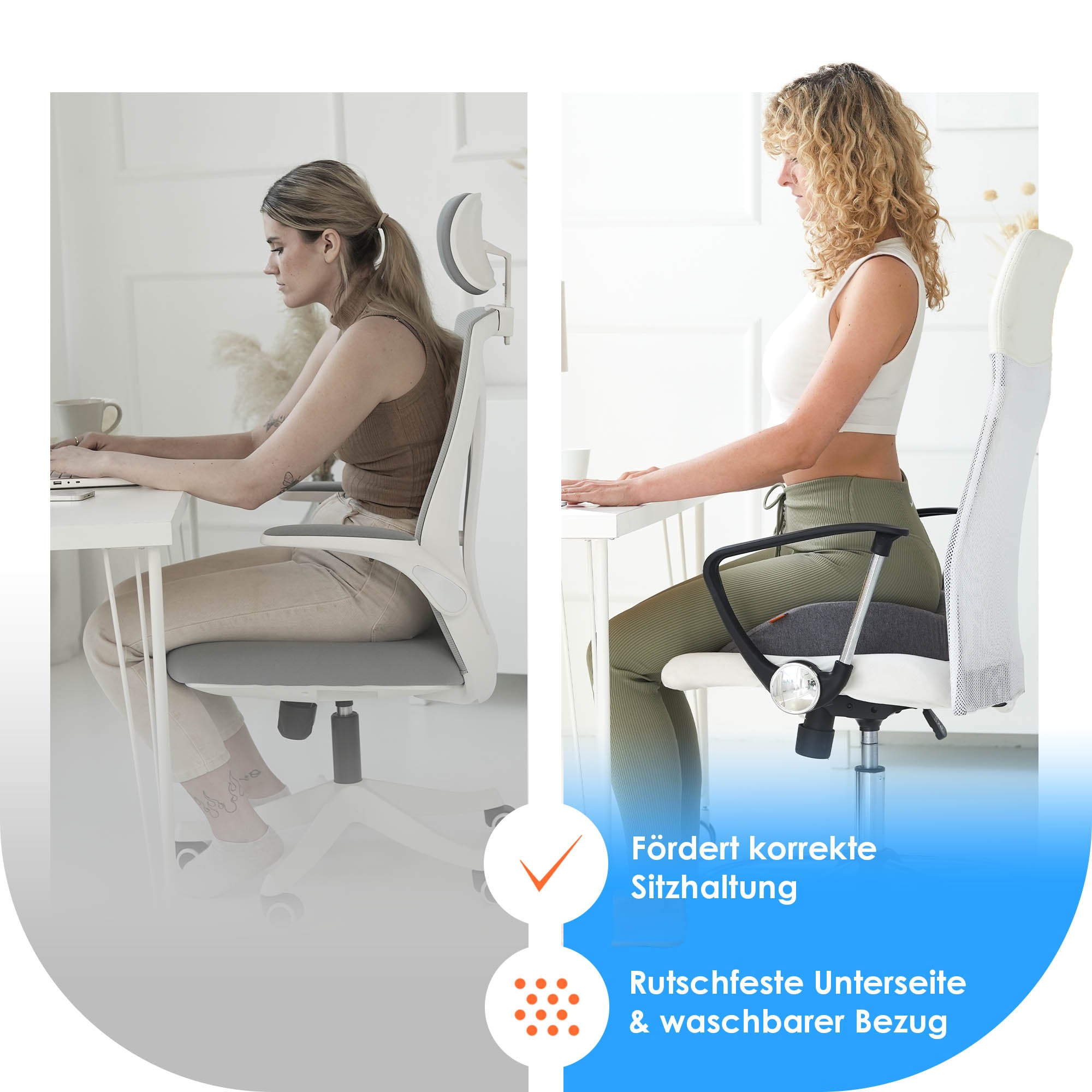 Steißbeinkissen für langes Sitzen