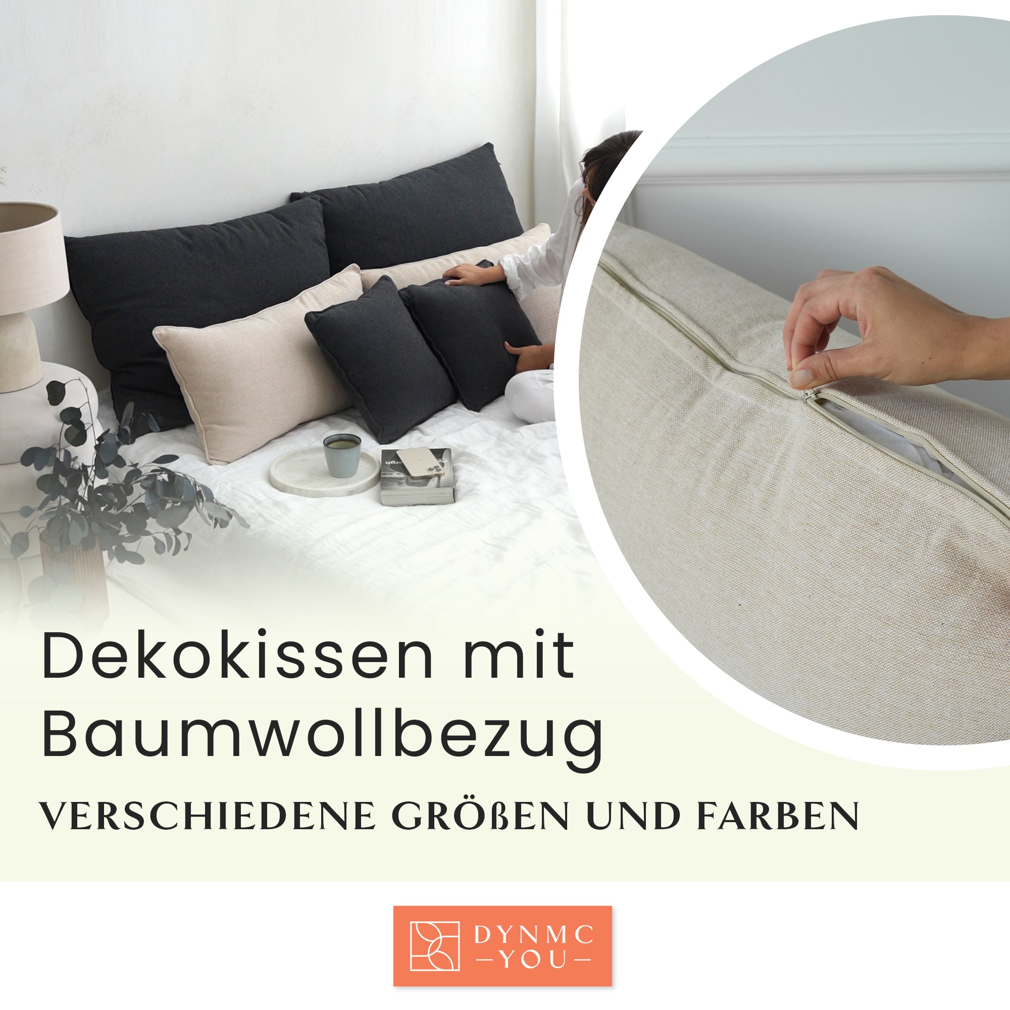 Sofakissen Beige 40x70cm - 2er Set