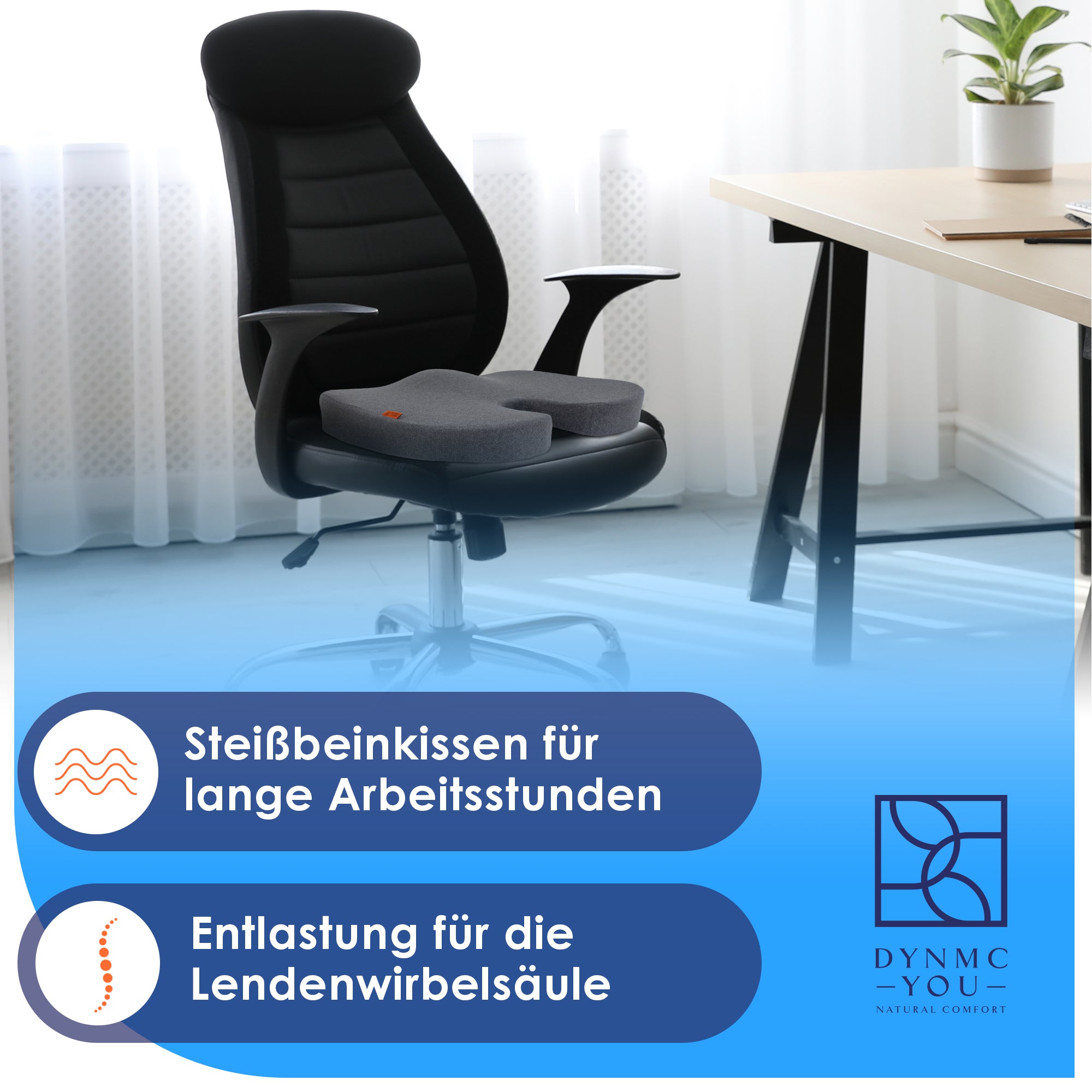 Ideal für lange Arbeitsstunden am Schreibtisch