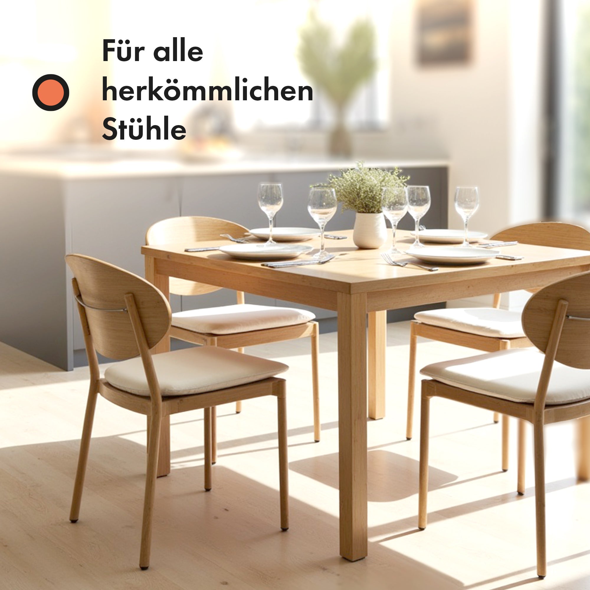 Eckiges Stuhlkissen - 2er / 4er Set