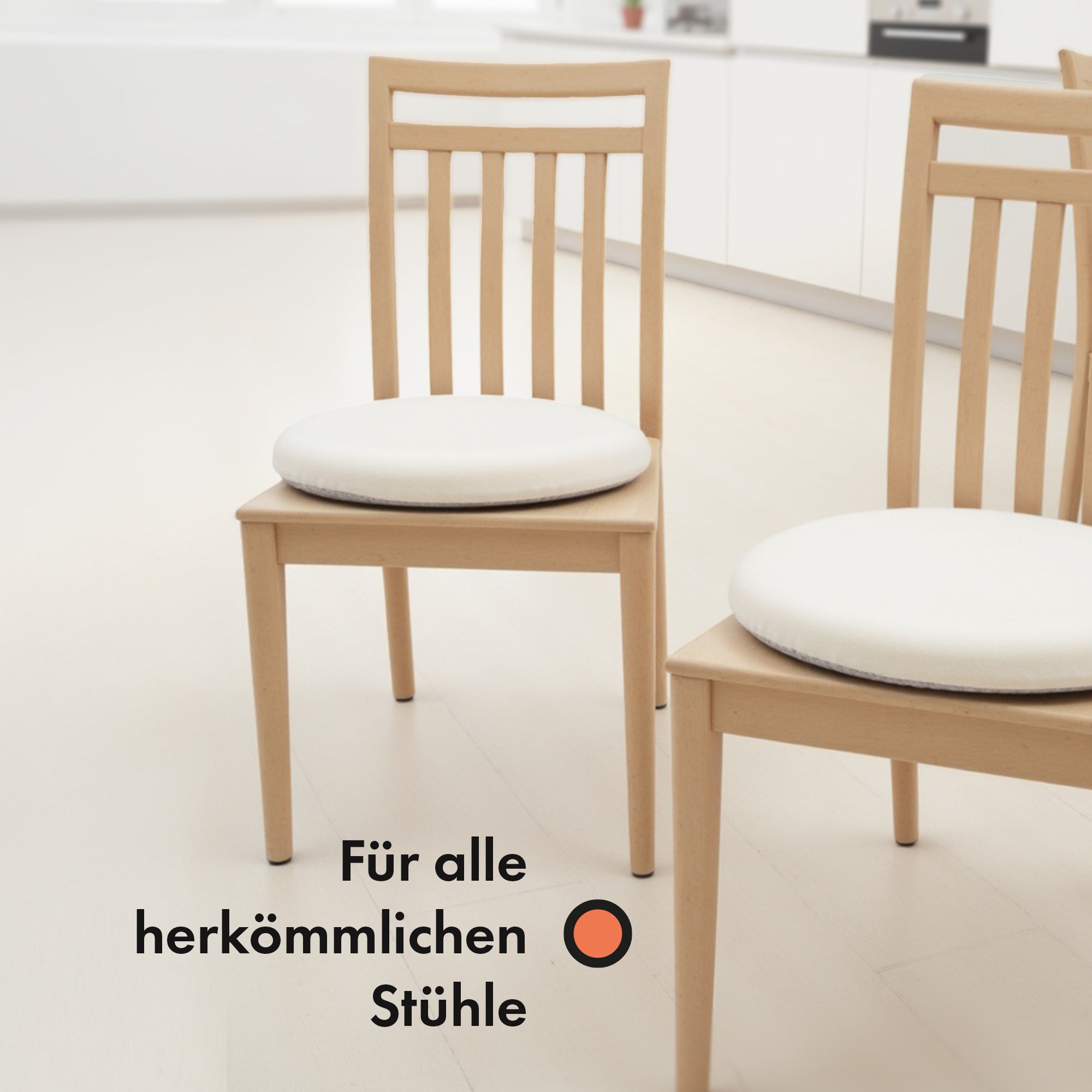Stuhlkissen rund 40cm - 2er / 4er Set