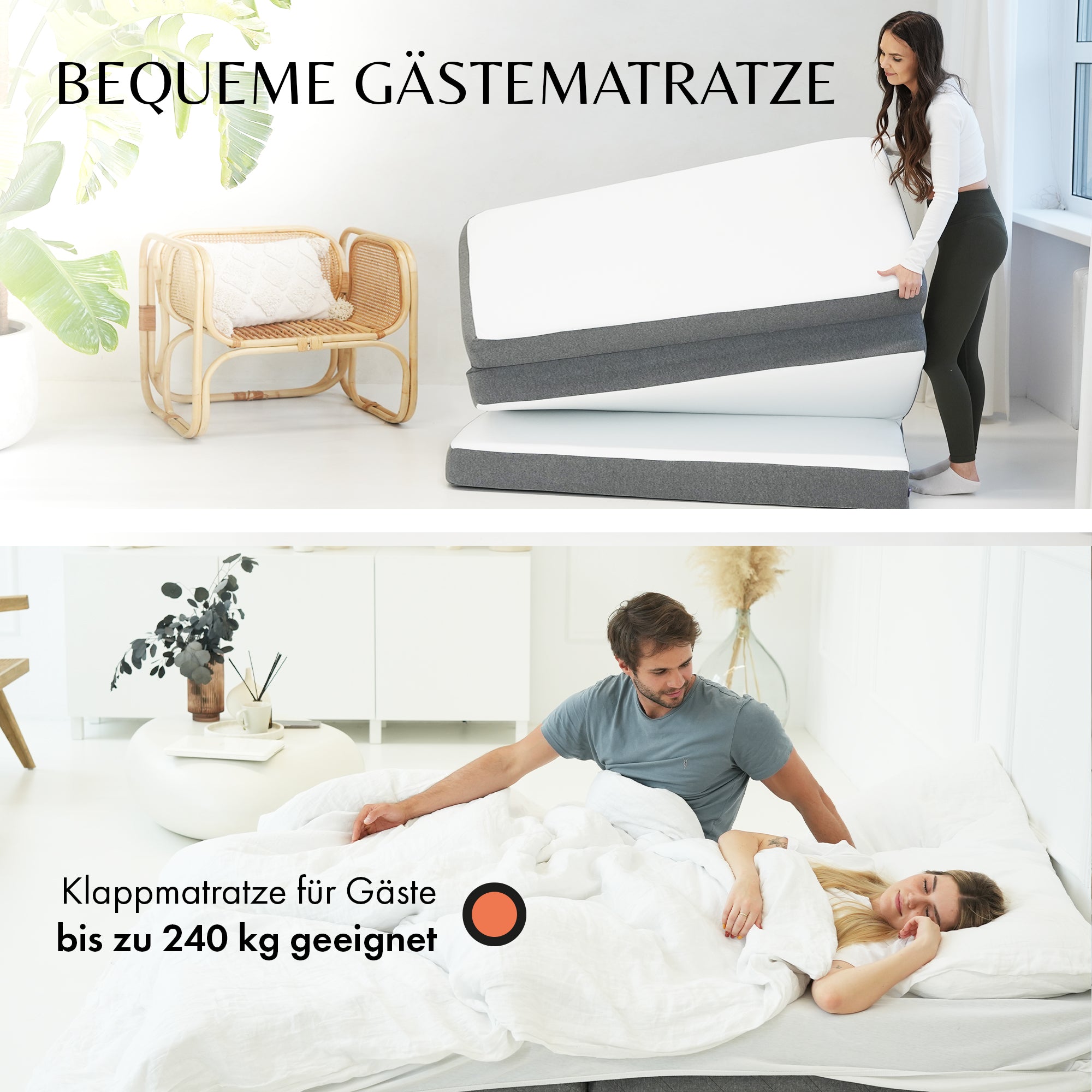 Klappmatratze 140 x 195 cm + Tragetasche
