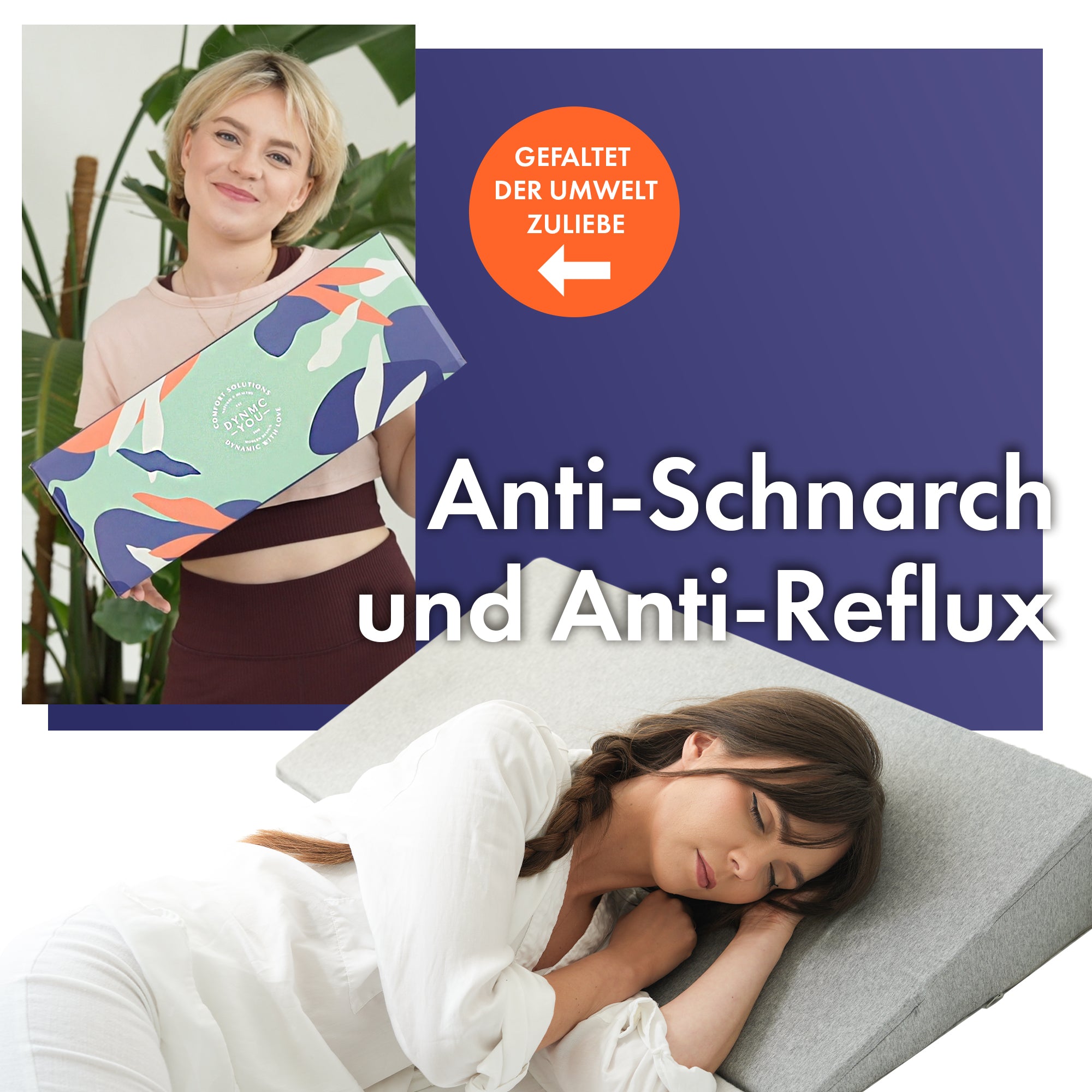 90cm Bett Keilkissen gegen Schnarchen und Reflux