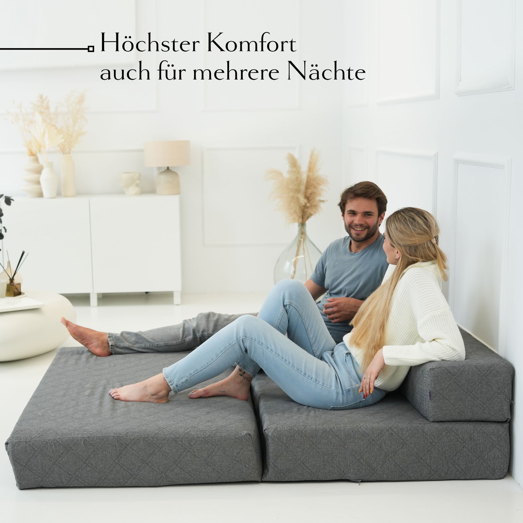 Klappmatratze 140 x 200 cm mit Lehne / Schlafsofa