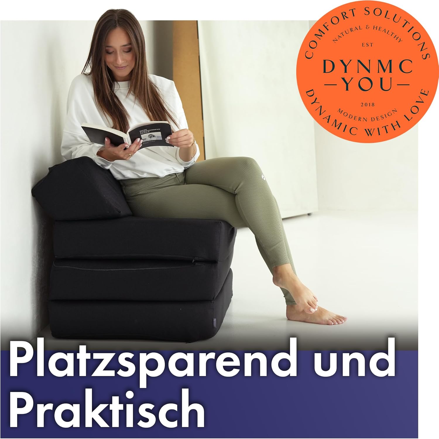 Der 70x200 cm Schlafsessel ist platzsparend und praktisch