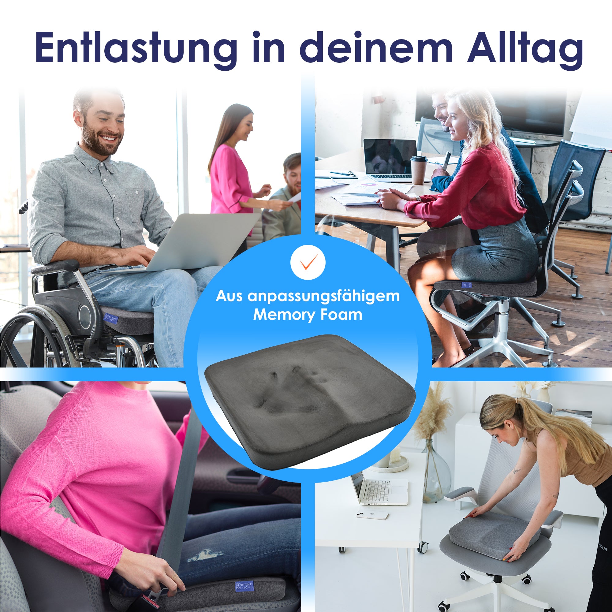 Entlastung im Alltag mit dem orthopödischen Sitzkissen von DYNMC YOU