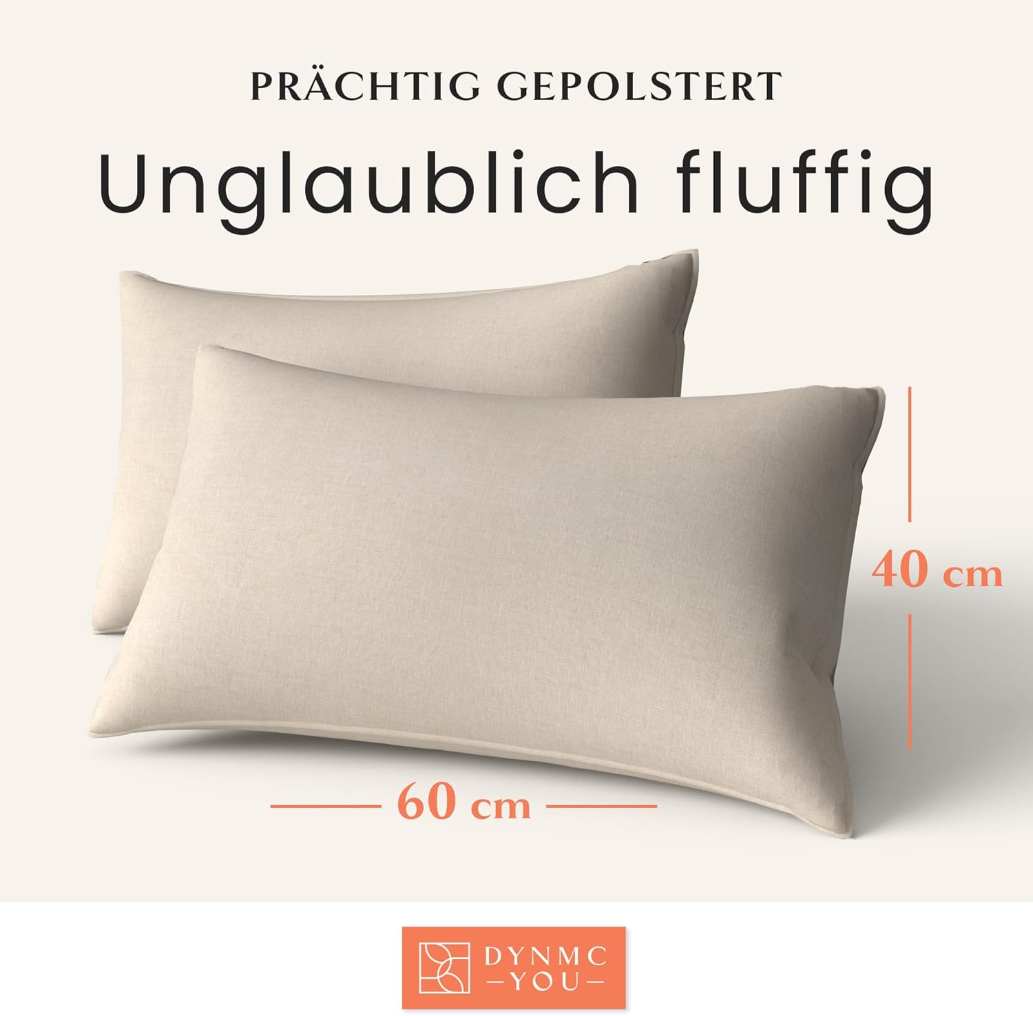 Sofakissen Beige 40x60cm - 2er Set