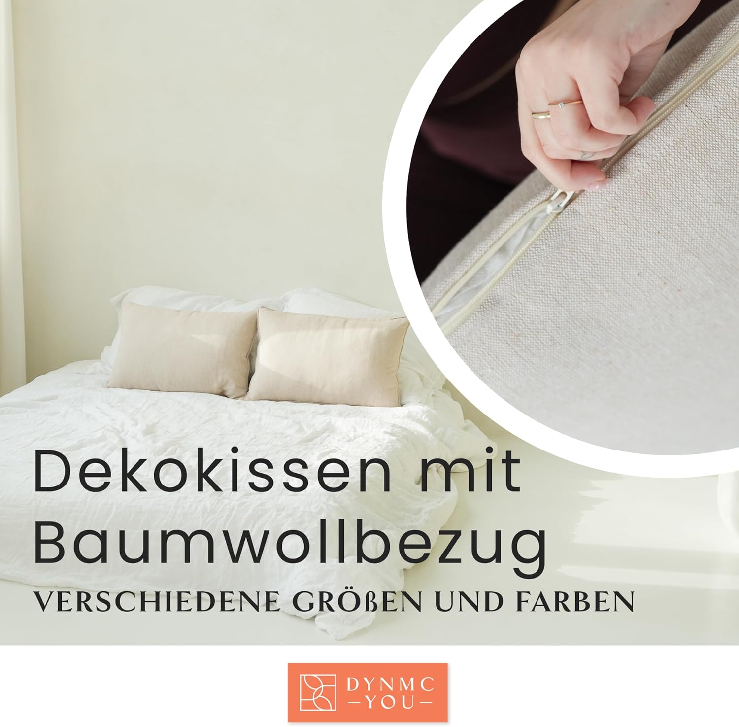 Sofakissen Beige 40x60cm - 2er Set