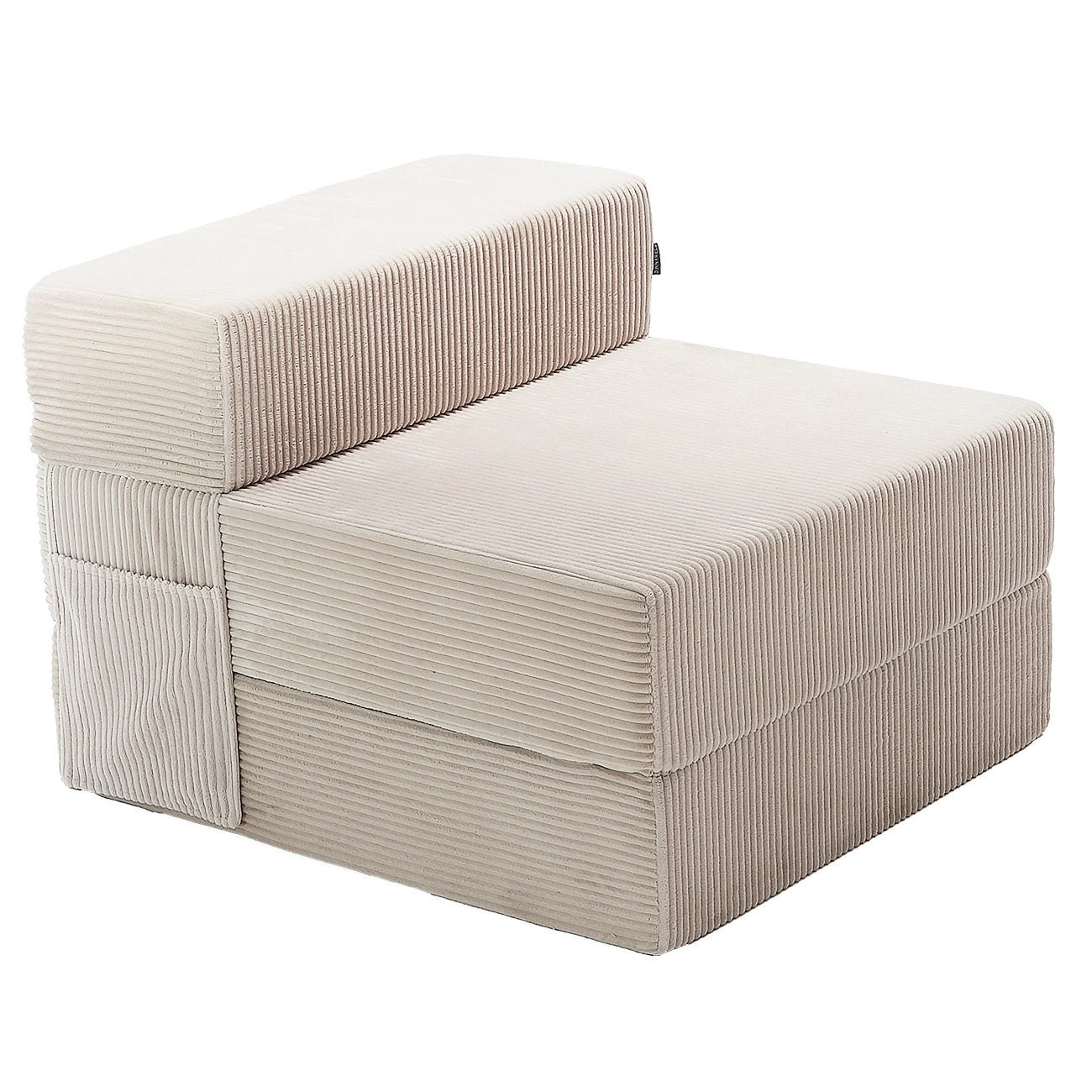 Klappmatratze Beige 75 x 200 cm mit Lehne / Schlafsessel