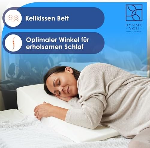 Bett-Keilkissen 80 cm Reflux Weiß DYNMC YOU