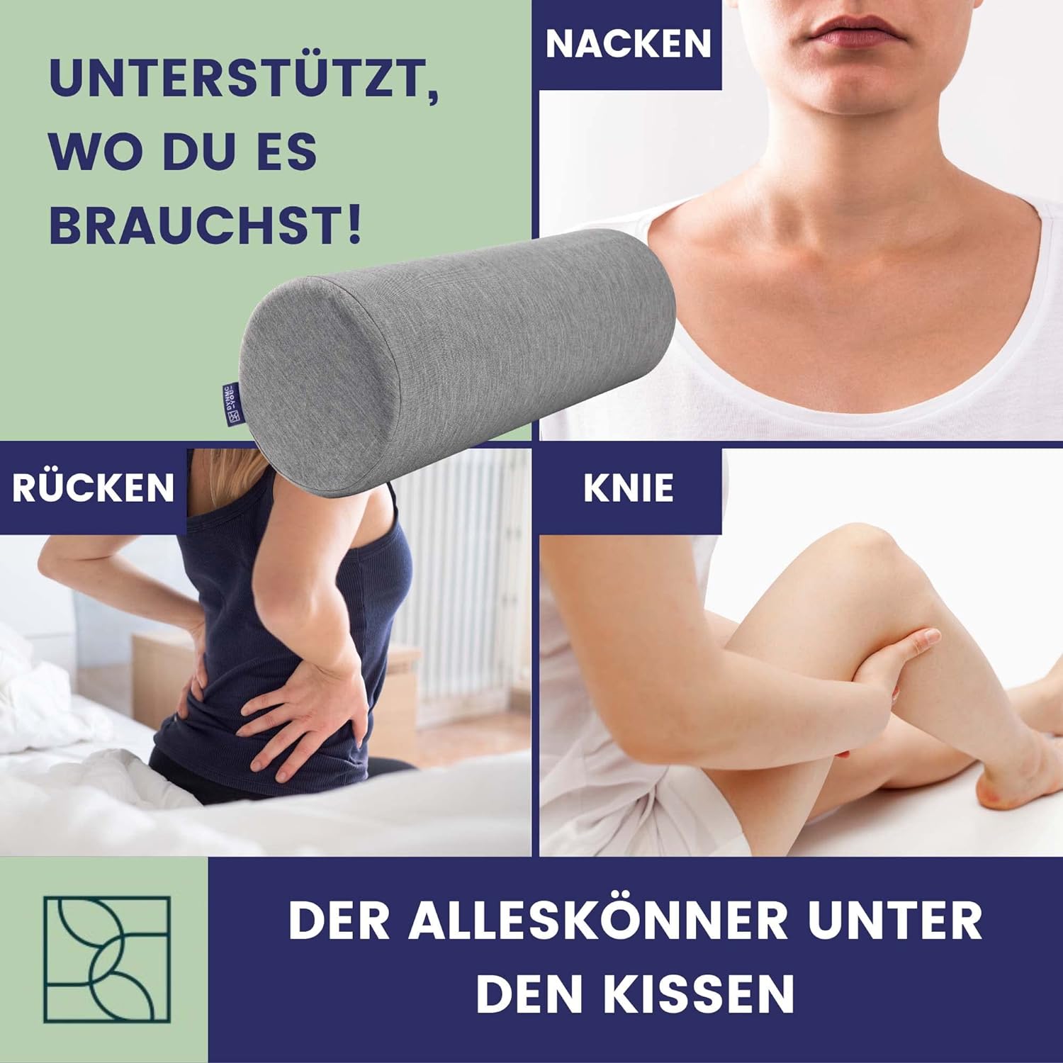 Die Nackenrolle unterstützt dich, wo du es brauchst