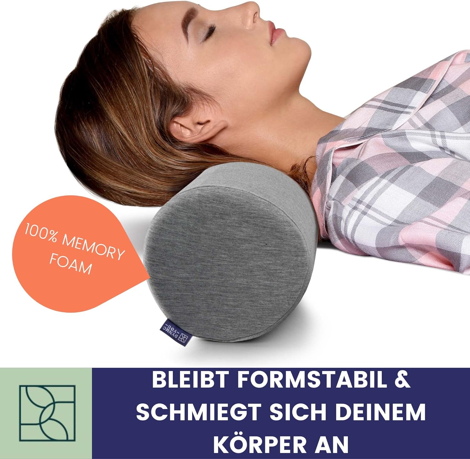 Der Memory Foam des Nackenkissen bleibt formstabil und passt sich deinem Körper an