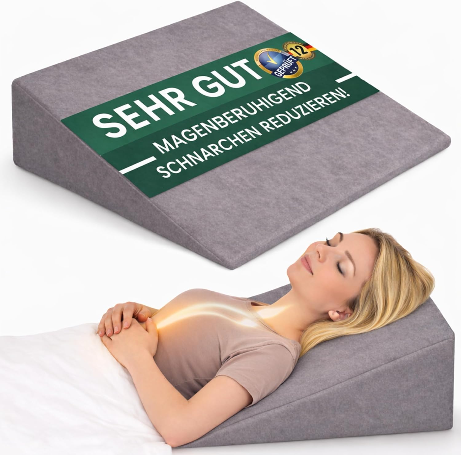 Bett-Keilkissen 80 cm Reflux Grau DYNMC YOU