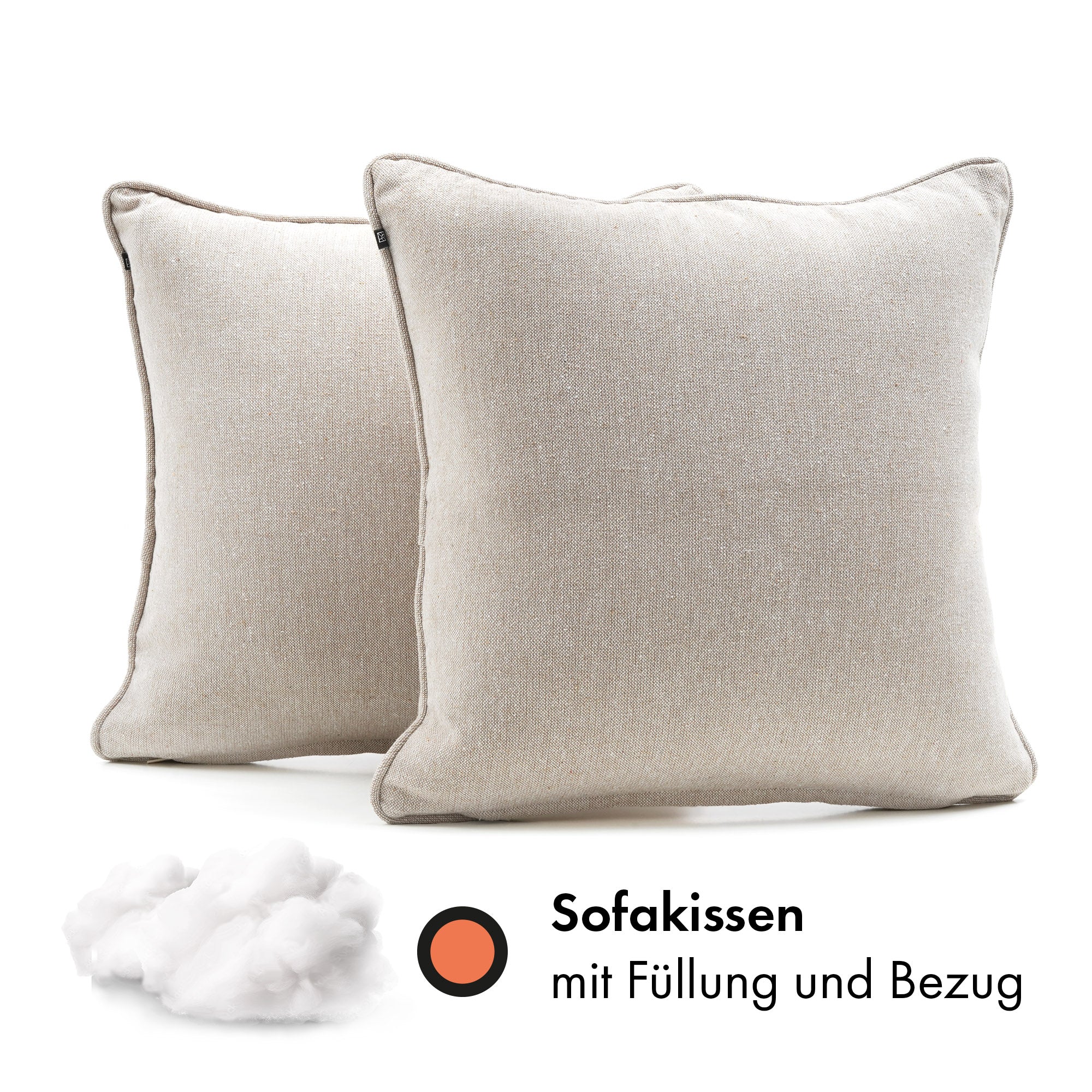 Sofakissen Beige 45x45cm - 2er Set