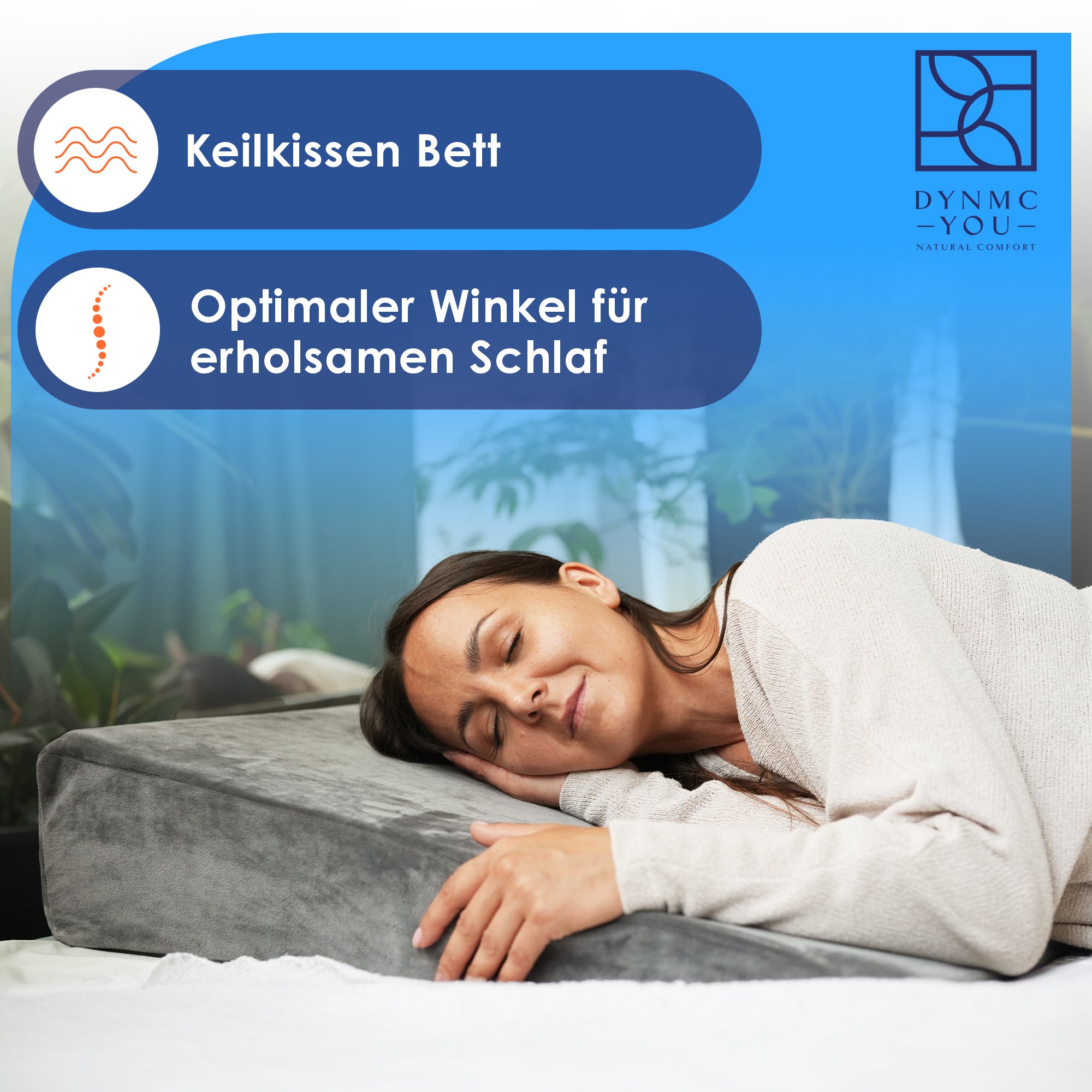 Keilkissen Bett 80cm Grau - Medium